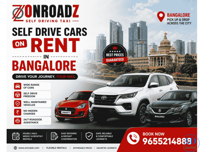 Car Rental Bangalore – Self-Drive Cars | Onroadz
