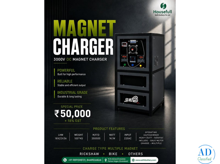 Magnet Charger Manufacturer for Electric Rickshaws