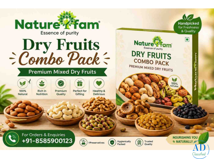 Naturefam Dry Fruits Combo Pack – Premium Mixed Dry Fruits