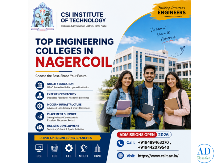 Start Your Engineering Journey at One of Kanyakumari's Leading Institutions