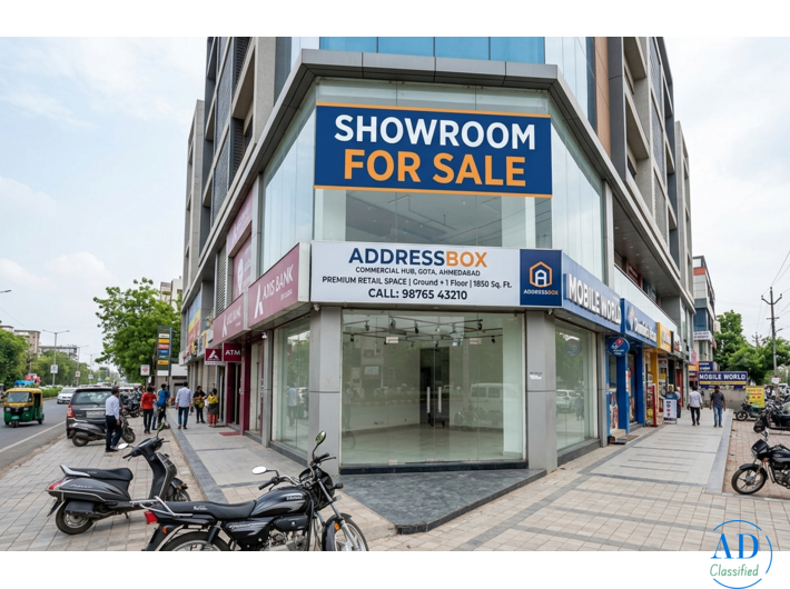 Showroom for Sale in Gota, Ahmedabad | Addressbox