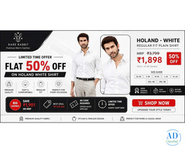 Rare Rabbit Discount Code & Deal: 50% OFF Holand White Shirt