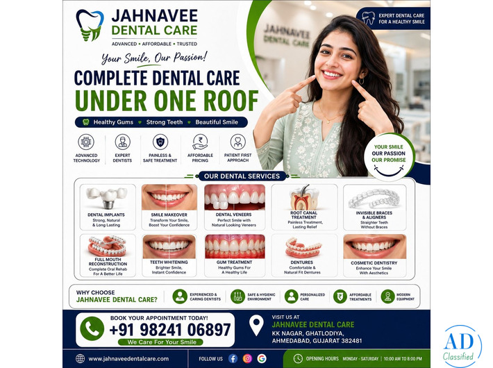 Best Dental Clinic in Ahmadabad | Jahnavee Dental Care