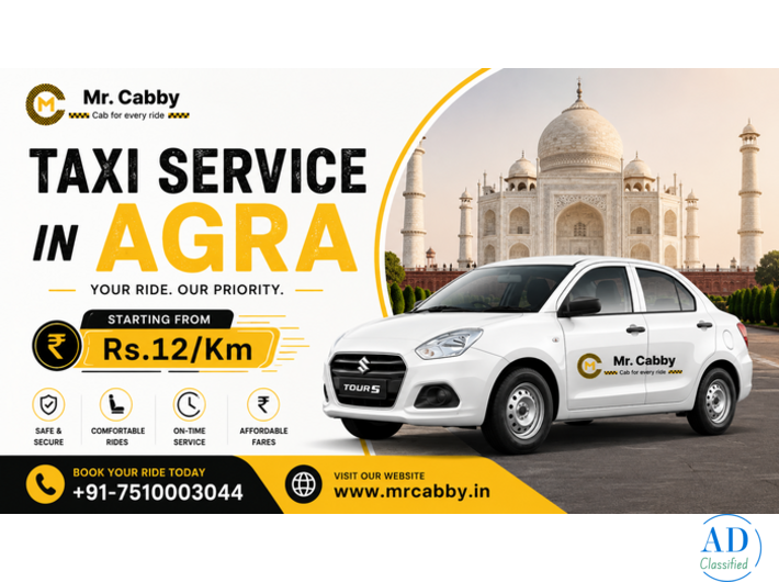 Book Cab Service in Agra for Daily Travel - Mr. Cabby