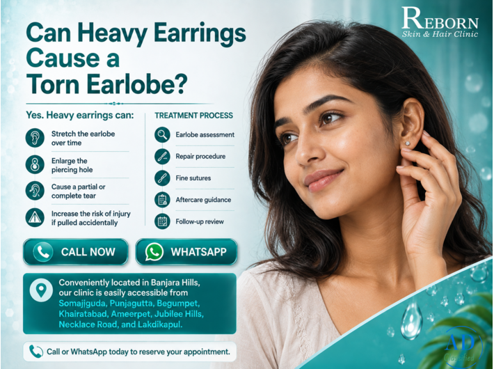 Torn Earlobe Repair Treatment in Banjara Hills, Hyderabad
