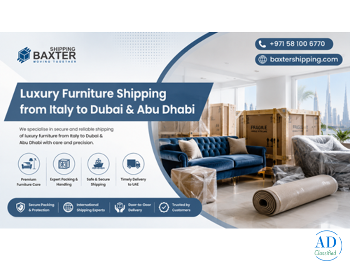 Luxury Furniture Shipping from Italy to Dubai & Abu Dhabi