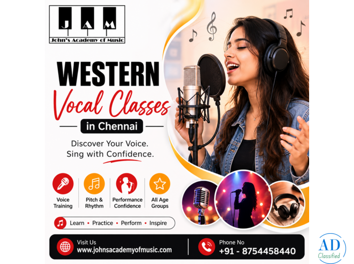 Western Vocal Classes in Chennai for Confident and Expressive Singing