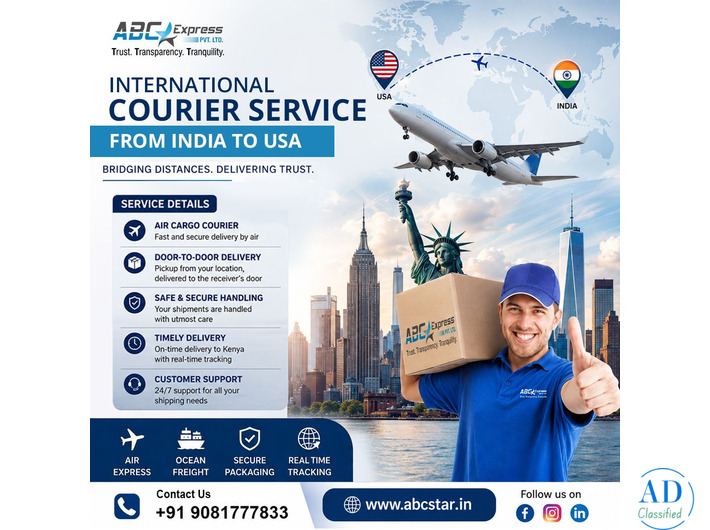 Reliable Global Delivery With Best Courier Service for USA - ABCSTAR EXPRESS PVT LTD