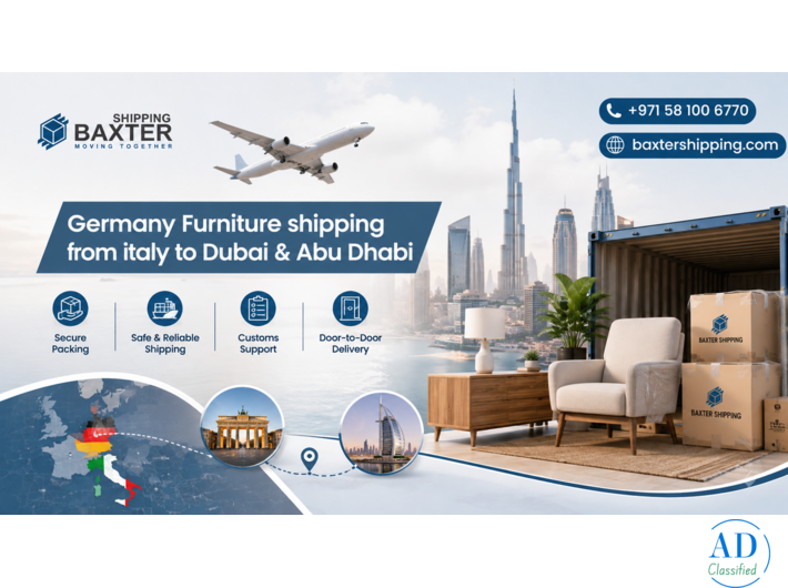Germany Furniture shipping from italy to Dubai & Abu Dhabi