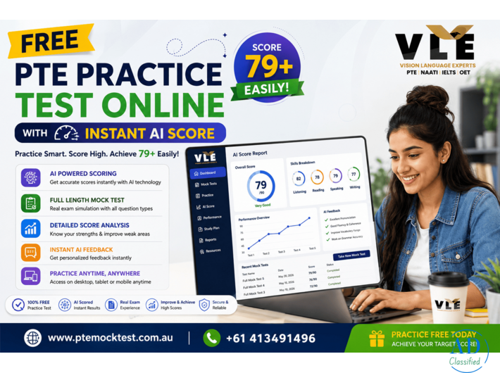 Prepare for 79+ with PTE Practice Test Online