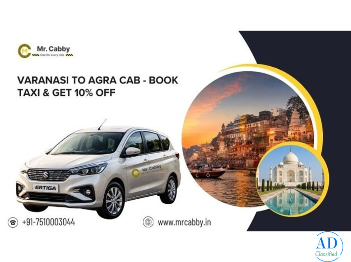 Varanasi to Agra Cab - Book Taxi & Get 10% Off