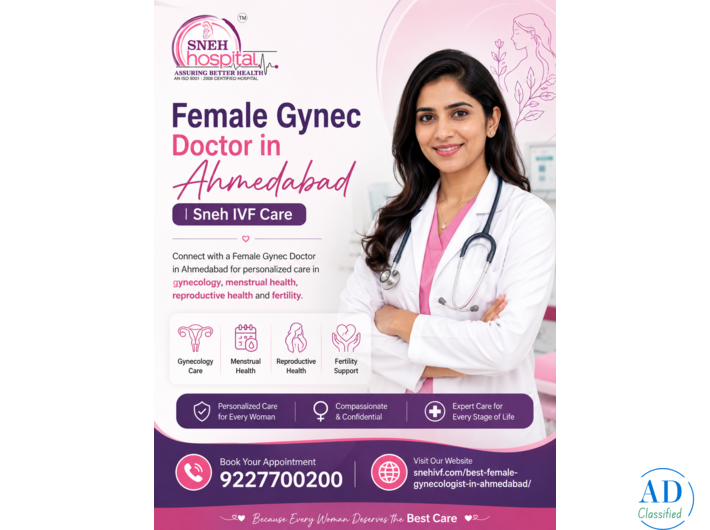 Female Gynec Doctor in Ahmedabad | Sneh IVF Care