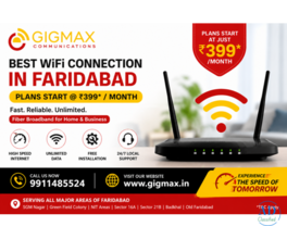WiFi Plan in Faridabad & Reliable WiFi Provider in Faridabad – Gigmax