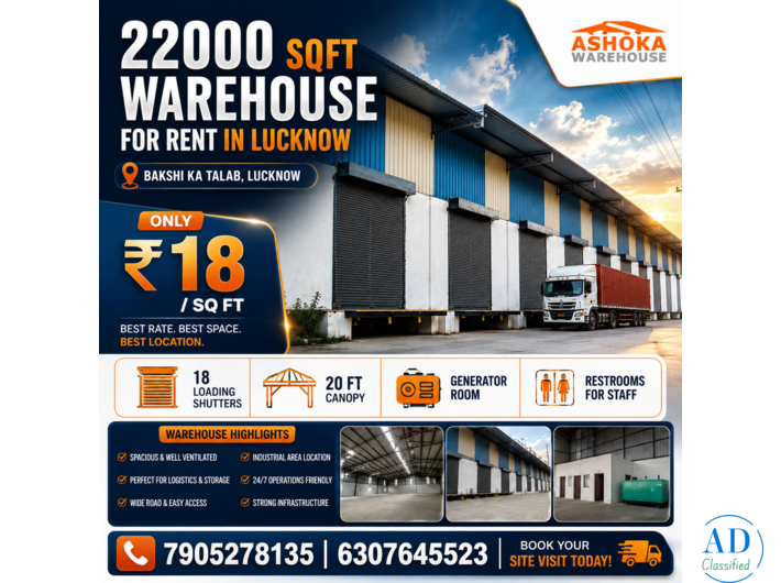 Warehouse For Rent In Lucknow | Ready-to-Move Godown on Sitapur Road