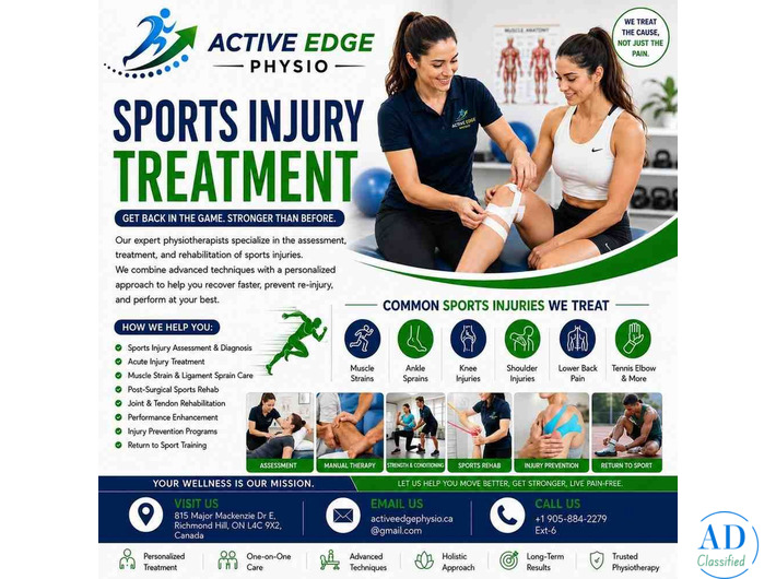 Sports Injury Treatment in Richmond Hill | Book Today