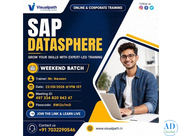 Enroll in SAP Datasphere Weekend Batch – Aug 22,