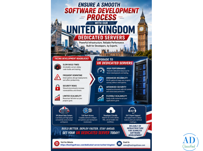 Software Development Dedicated Servers | UK Dedicated Server for High-Performance Software