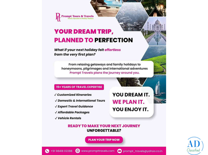 Tour Agency in Chennai | Dream Trips Planned to Perfection