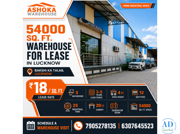Godown for Rent in Lucknow |   Sq Ft Storage Facility on Sitapur Highway