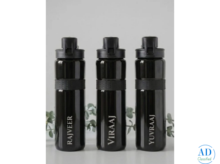 Order Customised Midnight Steel Sipper Bottle - 850 ml from Ink N Bow