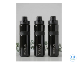 Order Customised Midnight Steel Sipper Bottle - 850 ml from Ink N Bow