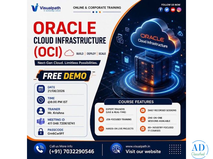 Join Oracle Cloud Infrastructure Free Demo on August 21