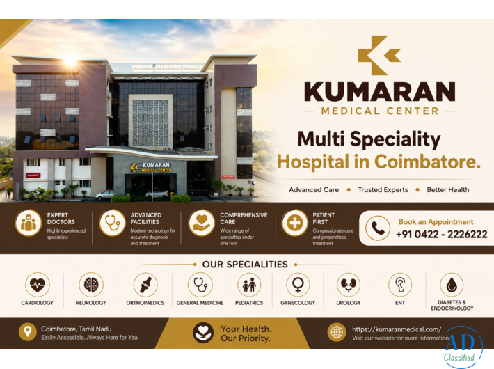 Multi speciality hospital in coimbatore | Kumaran Medical Center