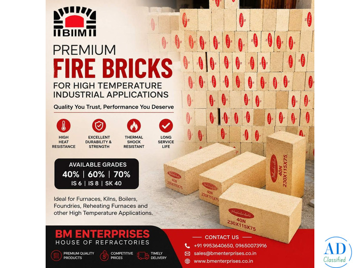 Buy High-Quality Fire Bricks in Delhi NCR – BM Enterprises