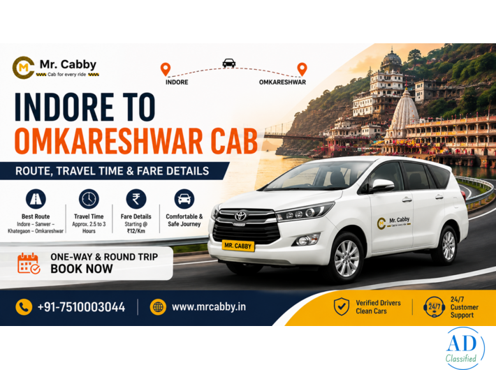 Indore to Omkareshwar Cab – Quick Online Booking