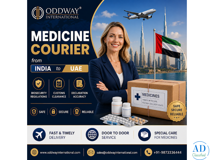 Medicine Courier from India to UAE with Global Shipping Support