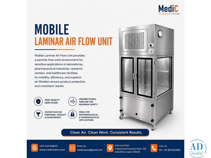 High-Quality Mobile Laminar Air Flow Unit Supplier | Mediclue