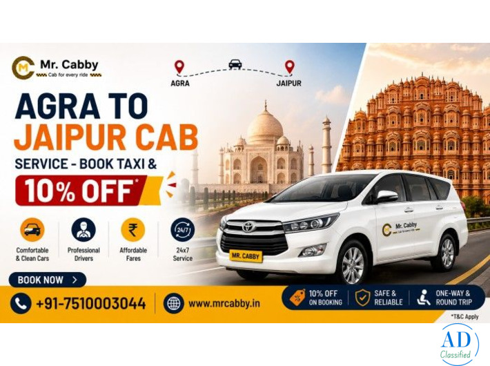 Agra to Jaipur Cab Service - Book Taxi & 10% Off