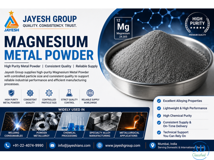 Grade A Magnesium Metal Powder – Enquire for Bulk Supply