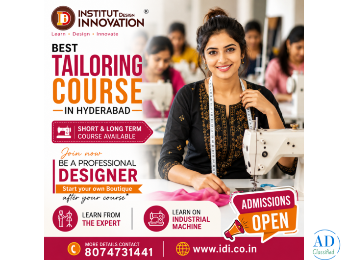 Tailoring Institute in Hyderabad – Professional Tailoring & Stitching Classes