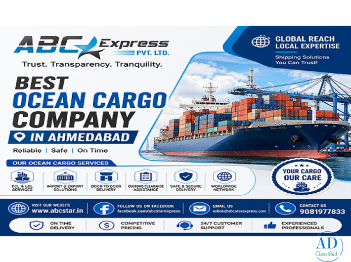 Reliable Ocean Cargo Services in Ahmedabad for Hassle-Free Global Shipping