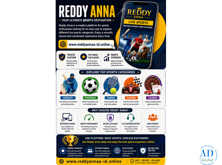 Reddy Anna – Modern Platform for Sports Enthusiasts