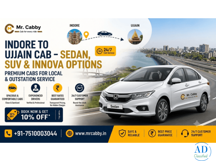Indore to Ujjain Cab at Best Rates