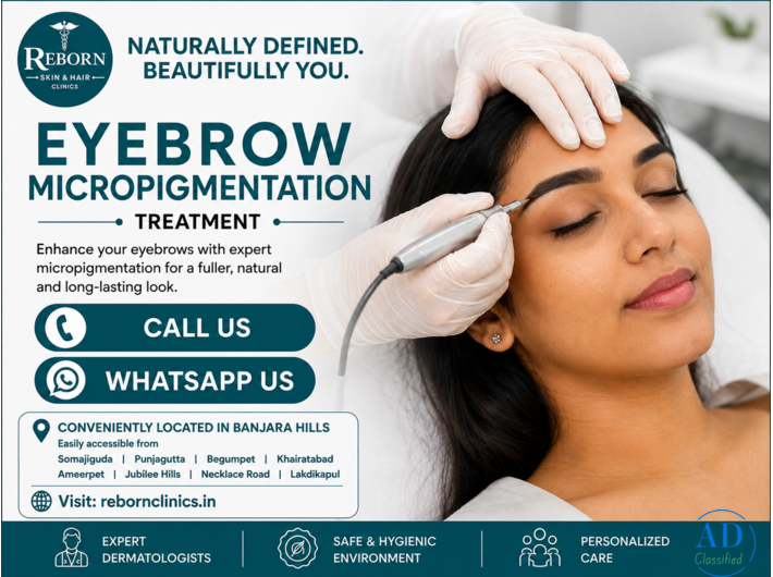 Natural-Looking Eyebrow Micropigmentation near Somajiguda