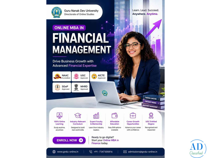 🎓 Online MBA in Finance Management – Guru Nanak Dev University