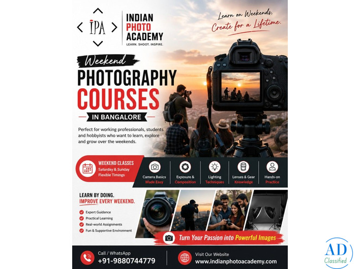 weekend photography courses in Bangalore