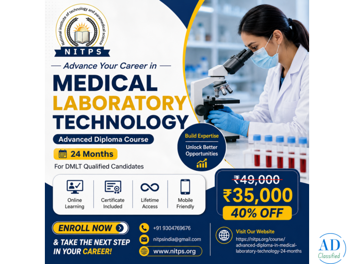 Advanced Diploma in Medical Laboratory Technology – 24 Months