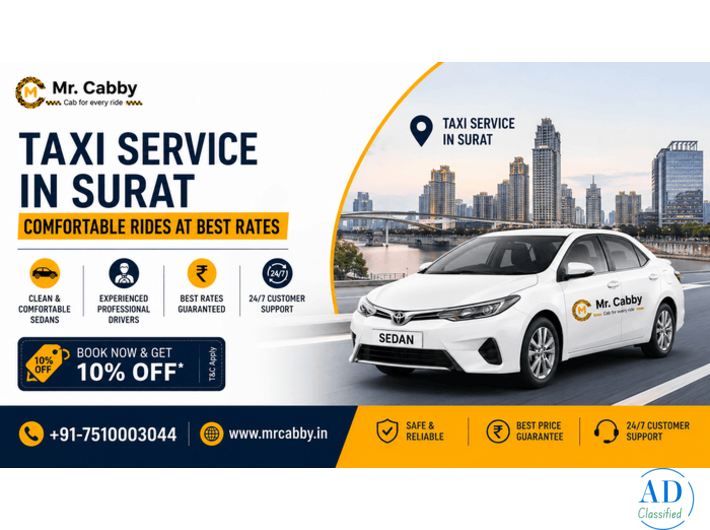 Taxi Service in Surat for Local and Outstation Travel