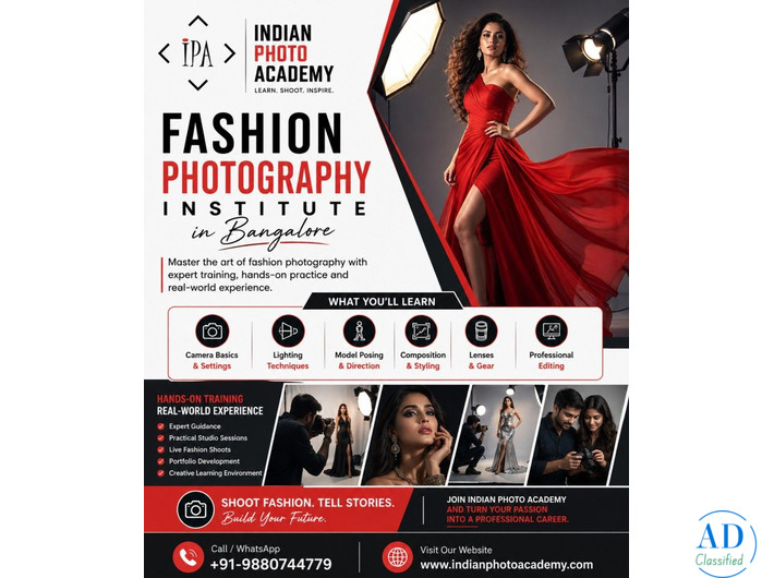 fashion photography institute in Bangalore