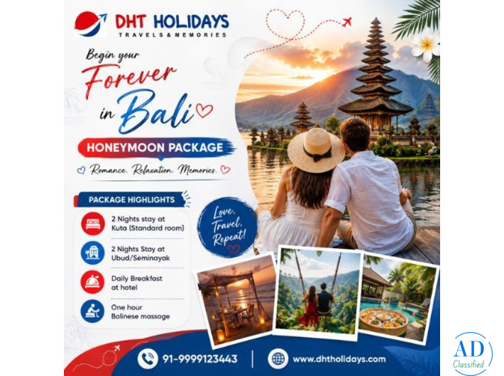 Bali Honeymoon Package 4 Nights 5 Days - DHT Holidays