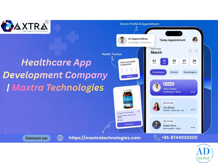 Professional Healthcare App Development Solutions by Maxtra Technologies