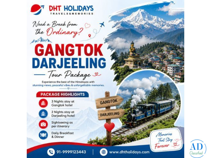 Book 5 Nights 6 Days Gangtok Darjeeling Tour Package  - DHT Holidays