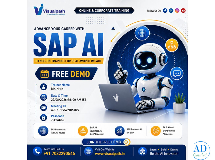 Join SAP AI Online Training Free Live Demo on August 22nd