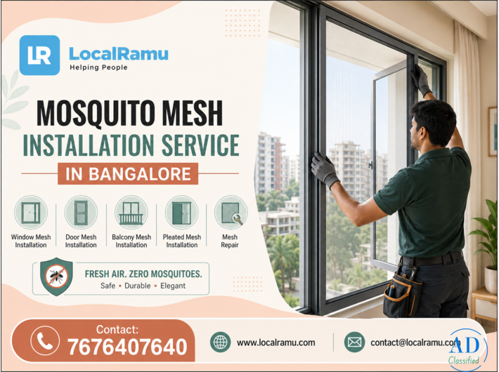 Professional Mosquito Mesh Service in Bangalore with LocalRamu