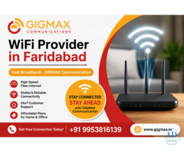 WiFi Provider in Faridabad | Fast Broadband – GIGMAX Communication