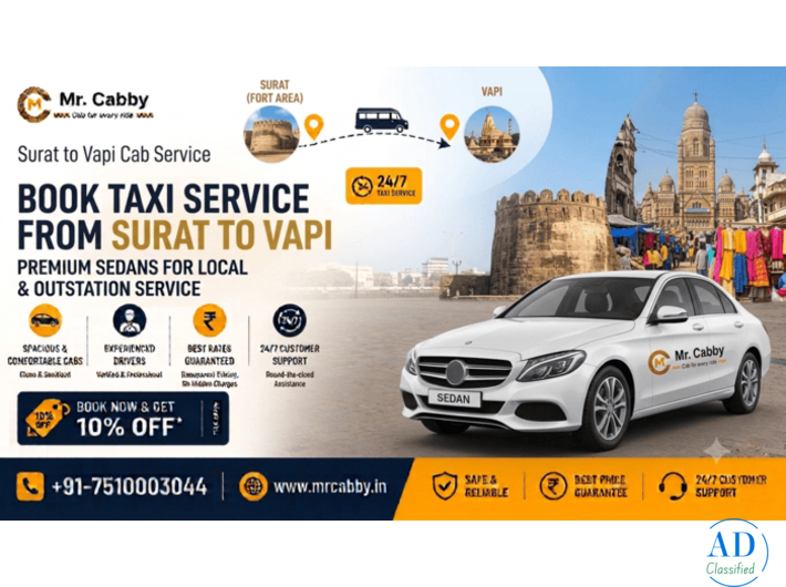 Surat to Vapi Cab – Plan Your Outstation Trip with Ease
